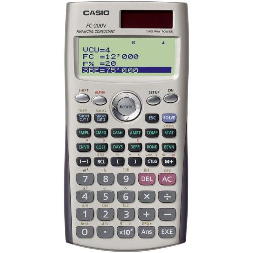 카시오 Casio FC-200V Financial Calculator with 4-Line Display