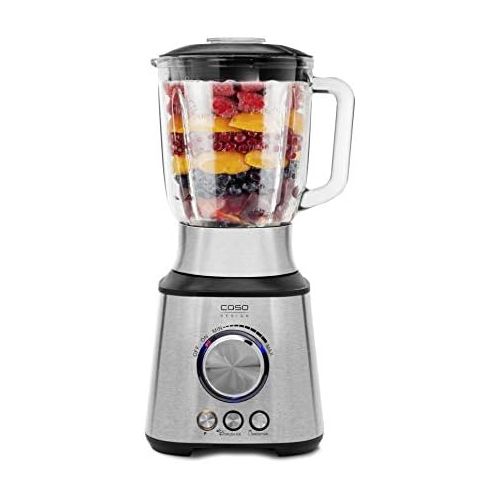  CASO MX 1000 - Design Standmixer, fuer leckere Smoothies, Milchshakes oder Cocktails, 1000 Watt, 17.000 Umdrehungen/min., hitzebestandiger 1,5L Glas-Mixbehalter, 8-fach Messer aus l