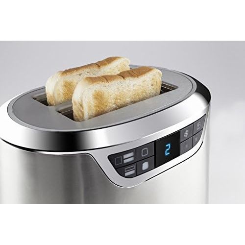  Caso 2776 T2 Design Toaster aus der Novea-Serie, Toastautomatik mit Motorlift, 1000 W, silber