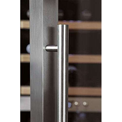  Caso CASO WineComfort 66 Design Weinkuehlschrank fuer bis zu 66 Flaschen (bis zu 310 mm Hoehe), zwei Temperaturzonen 5-20°C, Getraenkekuehlschrank, Energieklasse A