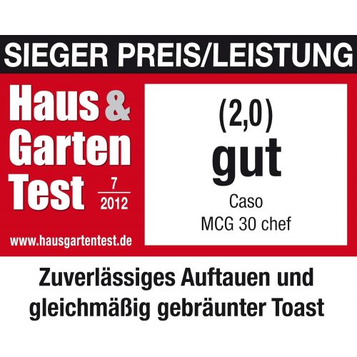  CASO MCDG25 master Design Mikrowelle mit Grill und Heissluft und Doppelgrill 4in1 / Effiziente Heisslufttechnik / inkl. Vorheitzfunktion / Doppelgrill fuer krosse Pizzaboeden / ca. 25