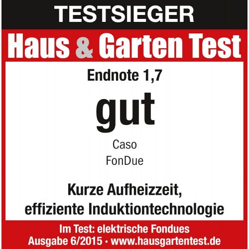  Caso 2282 Induktions FonDue fuer 8 Personen 60 bis 240 Grad celsius Temperatureinstellung, gleichmassige Erwarmung durch hochwertigen Fonduetopf, schwarz