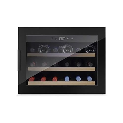  Besuchen Sie den Caso-Store Caso WineSafe 18 EB Black Design Einbau-Weinkuehlschrank mit Kompressionstechnik fuer bis zu 18 Flaschen (bis zu 310 mm Hoehe), eine Temperaturzone 5-20°C, Getrankekuehlschrank