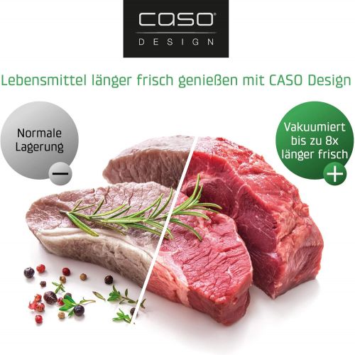  Caso CASO GourmetVAC 280 - Vakuumierer - doppelte Schweissnaht - Kolbenpumpe (15L/min) und kraftvoller Motor - regulierbare Vakuumstarke & Schweisszeit- Inkl. 10 Beutel 20 x 30 cm