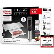 CASO SousVide Set Essen & Trinken - bestehend aus CASO GourmetVac 180 & CASO Sous Vide Garer SV300, Lebensmittel bis zu 8x langer frisch, wasserfester SousVide Stick - bis 90°C in