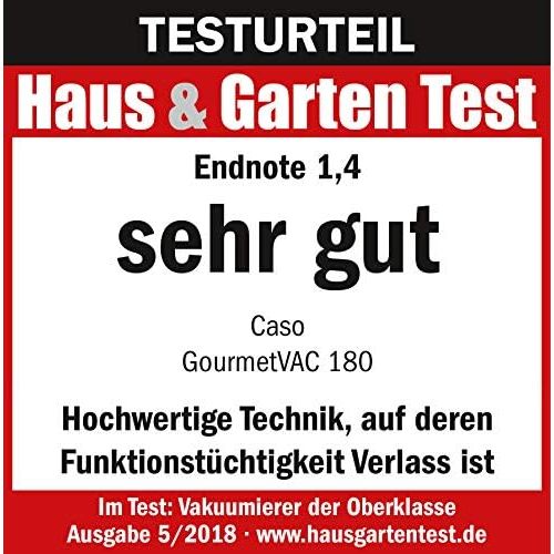  CASO SousVide Set Essen & Trinken - bestehend aus CASO GourmetVac 180 & CASO Sous Vide Garer SV300, Lebensmittel bis zu 8x langer frisch, wasserfester SousVide Stick - bis 90°C in