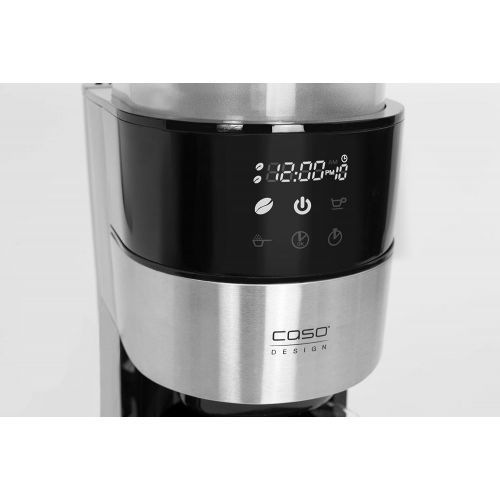  [아마존베스트]Caso Grande Aroma 100-Design 1856 Coffee Maker 10 Cups Coffee Maker with Conical Grinder 1000 1.4 Litres Stainless Steel Black