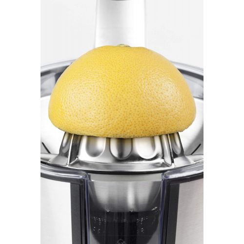  [아마존베스트]CASO CP 330 Pro - Design Citrus Juicer, Electric and Powerful Lemon Juicer with Universal Press Cone, Stainless Steel, for All Common Citrus Fruits, Practical Start Automatic