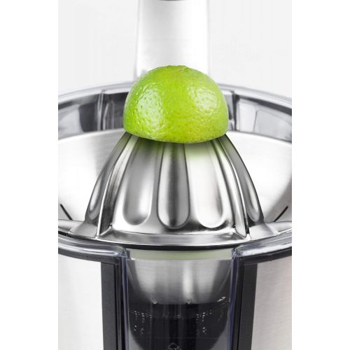  [아마존베스트]CASO CP 330 Pro - Design Citrus Juicer, Electric and Powerful Lemon Juicer with Universal Press Cone, Stainless Steel, for All Common Citrus Fruits, Practical Start Automatic