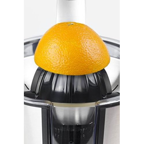  [아마존베스트]Caso CP 300 Designer Citrus Juicer, Electric and Powerful Lemon Juicer with Universal Press Cones for All Common Citrus Fruits, 160 Watt, Drip Stop, Stainless Steel Strainer Insert