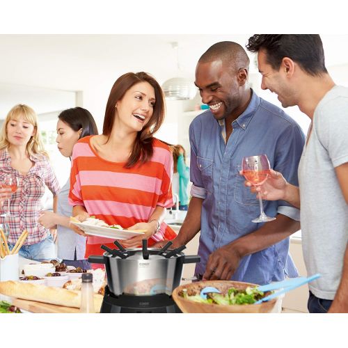  [아마존베스트]Caso 2280 Induction FonDue for 8 People 60 to 240 Degree Celsius Temperature Adjustment, Even Heating by High-Quality Fondue Pot, Black