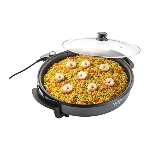  [아마존베스트]CASO Professional party pan  electric multi-pan for pizza, burgers, vegetables and much more, up to approx. 240 °C, warming function