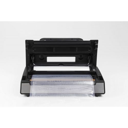  [아마존베스트]Caso FastVac 500,Professional Commercial Vacuum Sealer, Stainless Steel, Double Piston Pump, 15Litres/Minute, Includes 2 Free Foil Rolls