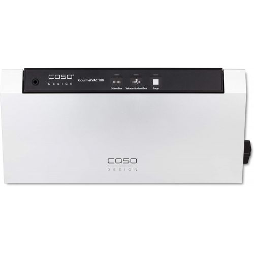  [아마존베스트]CASO GourmetVAC 180 Vacuum Sealer, Double Weld Seam, Piston Pump (9L/min) and Powerful Motor, Vacuum Regulation, Includes 10 Bags 20 x 30 cm