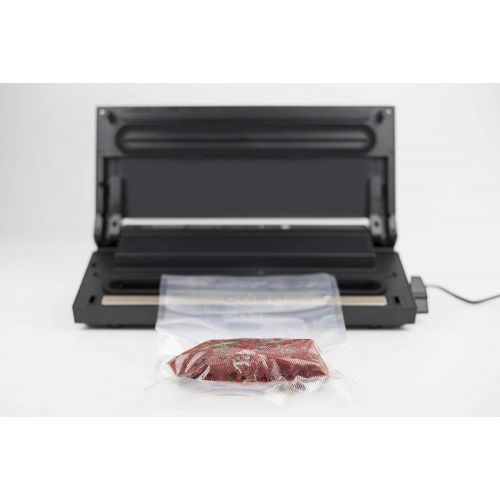  [아마존베스트]CASO GourmetVAC 180 Vacuum Sealer, Double Weld Seam, Piston Pump (9L/min) and Powerful Motor, Vacuum Regulation, Includes 10 Bags 20 x 30 cm