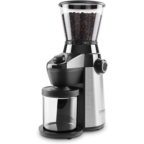 [아마존베스트]Caso Barista Flavour, electric design coffee grinder, grinding degree adjustable in 15 levels, cone grinder made of robust stainless steel, aroma-friendly, for perfect coffee and e