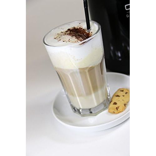  [아마존베스트]Caso Crema Latte & Choco Induction Milk Frother with Stainless Steel Container, Chocolate Function for Hot Drinking Chocolate, Milk Foam (Cold & Hot), Black