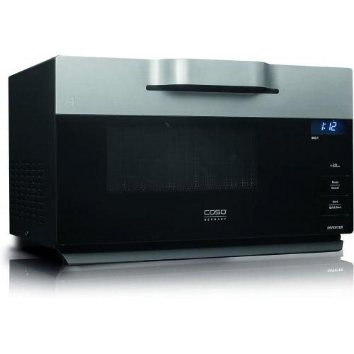  [아마존베스트]CASO IMCG25 3-in-1 Microwave with Grill and Hot Air 2050 W Inverter Technology for Gentle Warming, Oven Function 110-200 °C, 25 L, Stainless Steel Design