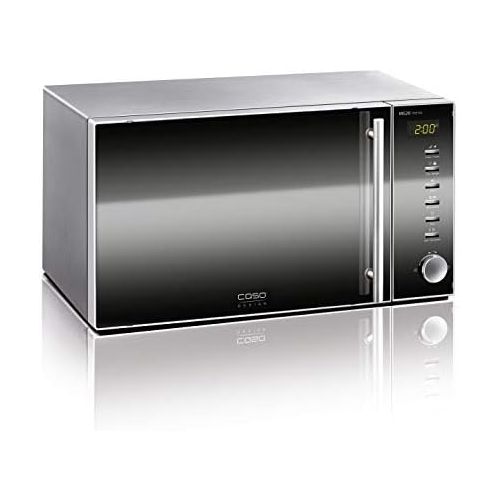  [아마존베스트]Caso MG20 menu 2-in-1 microwave with grill 800 W, grill 1000 W, 20 L, 2 combination programs + 14 cooking programs, stainless steel and mirrored design.