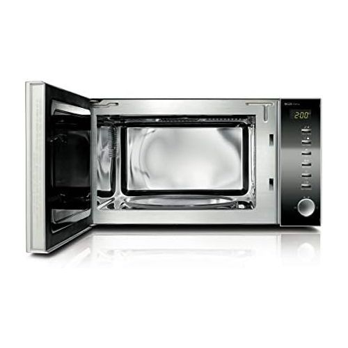  [아마존베스트]Caso MG20 menu 2-in-1 microwave with grill 800 W, grill 1000 W, 20 L, 2 combination programs + 14 cooking programs, stainless steel and mirrored design.