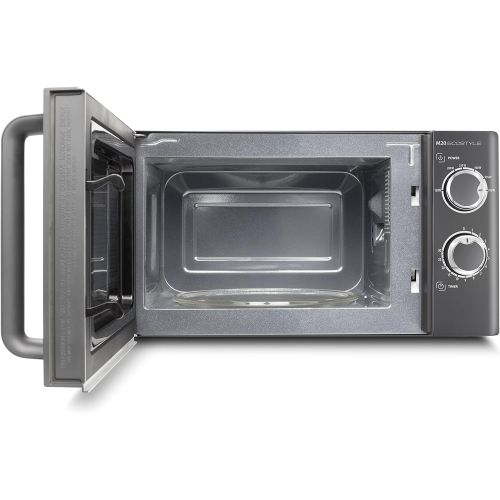  [아마존베스트]Caso M20 Ecostyle microwave, easy to use, 20 L cooking chamber, 700 watt power, turntable diameter 24.5 cm, anthracite