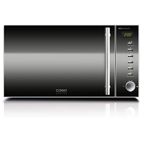  [아마존베스트]CASO M20 electronic design Solo microwave / stainless steel housing / 800 watt microwave with 5 power levels / 20 liter cooking space