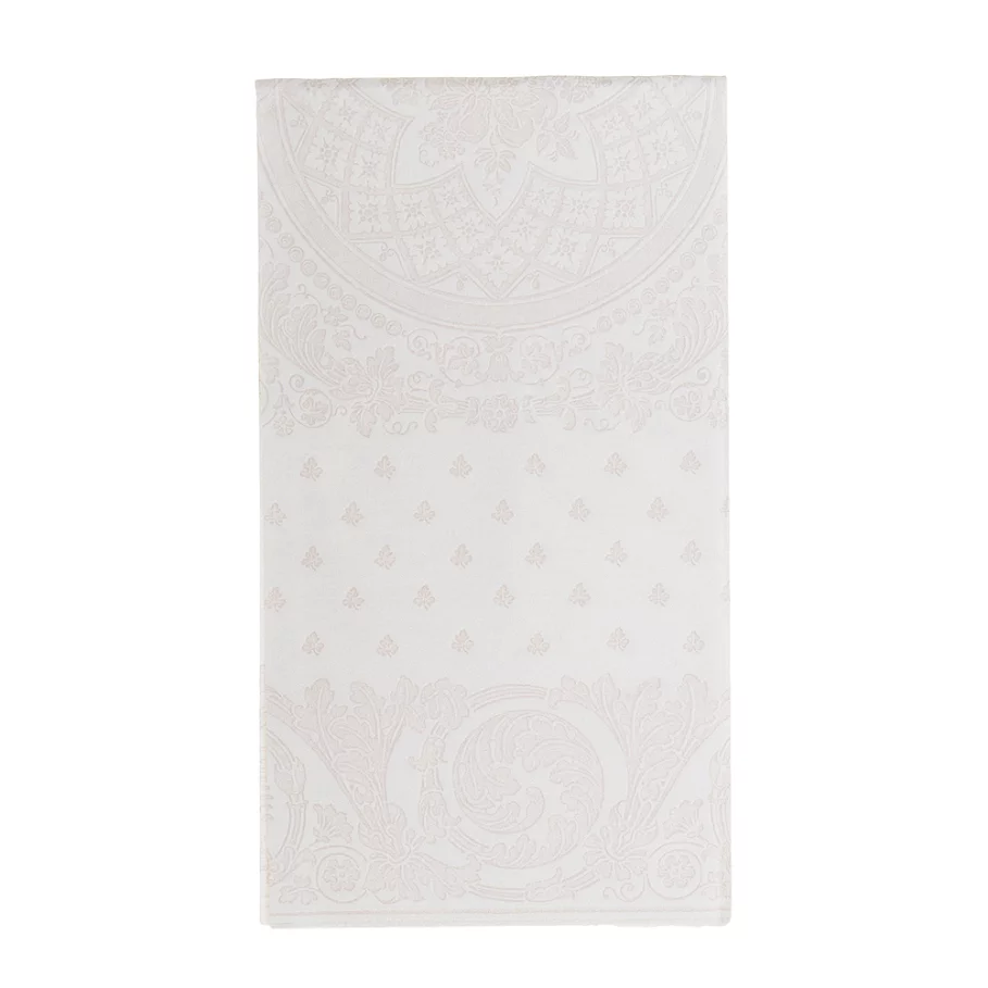Caspari Jacquard Linen 12-Count Paper Guest Towels in White