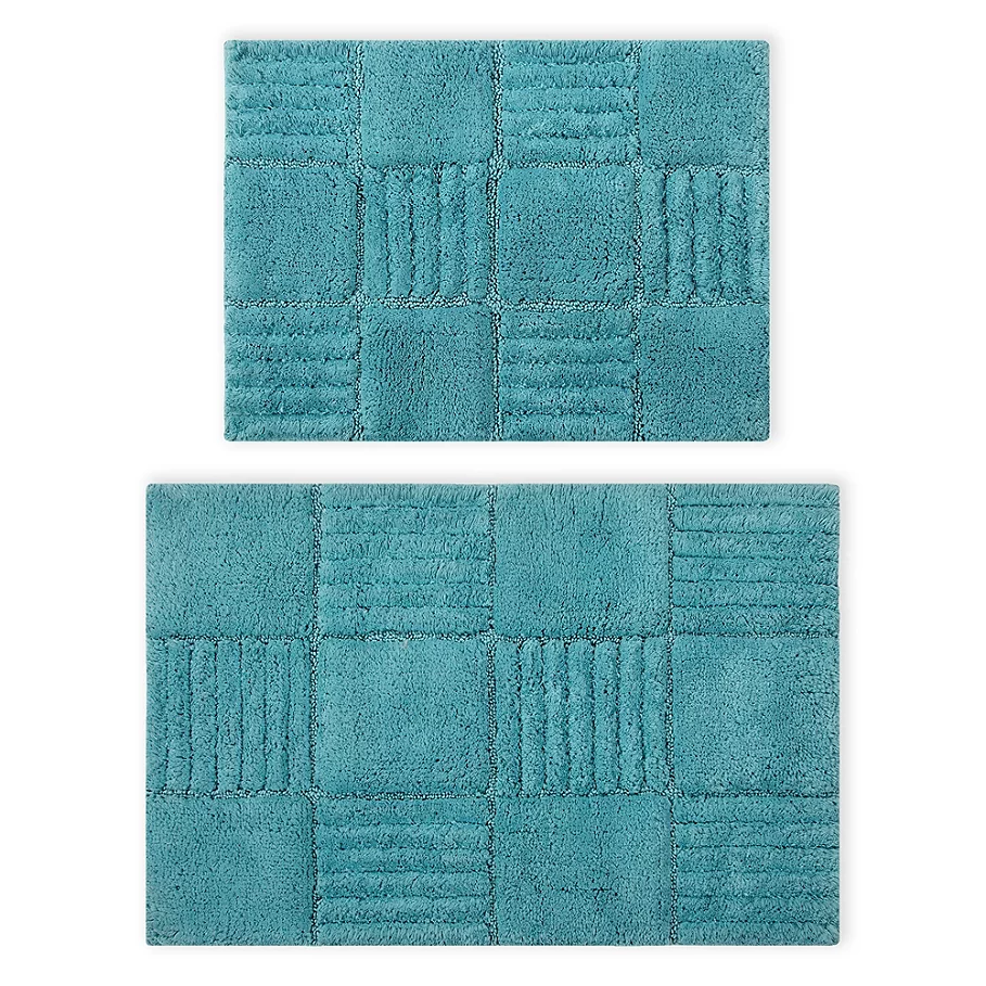  Castlehill 20 x 30 and 24 x 40 Chakkar Board Bath Rugs (Set of 2)