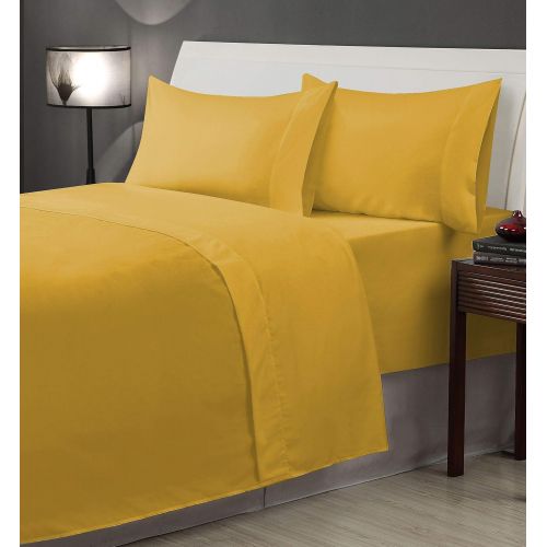  Casual Living Microfiber Sheet Set, Queen, Honey Mustard