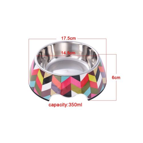  Casual-Life 1 pc Pet Feeding Bowl Non-Slip Stainless Steel Dog Feeders Multiple Sizes Cat Food Water Bowl Water Food Dish Pet Storage S/M/L