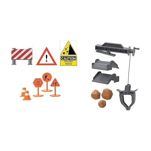  CAT Construction Toys, Store N Go Construction Playset with Travel Case, Ages 3+, 2 Little Machines Vehicles & Assortment of Construction Site Accessories, Quality, Durable & Realistic
