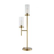 Catalina Lighting 20596-001 Modern Tall Buffet Table Lamp with Clear Glass Shades, LED Bulbs Included Bronze