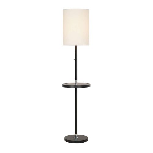  Catalina Lighting 21895-000 Transitional Floor Lamp with 13 Table, 60, Black/Chrome