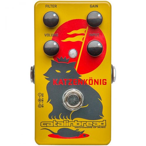  Catalinbread},description:The Katzenknig Distortion Guitar Pedal loves both single coils and humbuckers, and sounds great in front of a clean amp or an overdriven amp (or pedal).