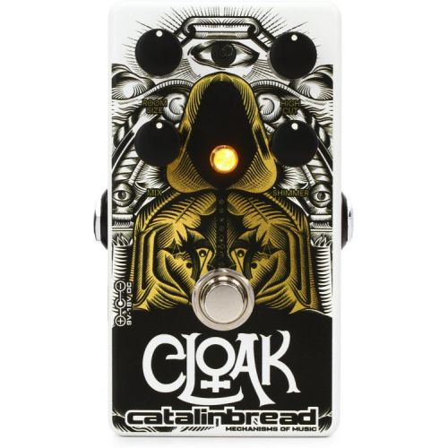  Catalinbread Cloak Room Reverb with Shimmer Pedal and Patch Cables