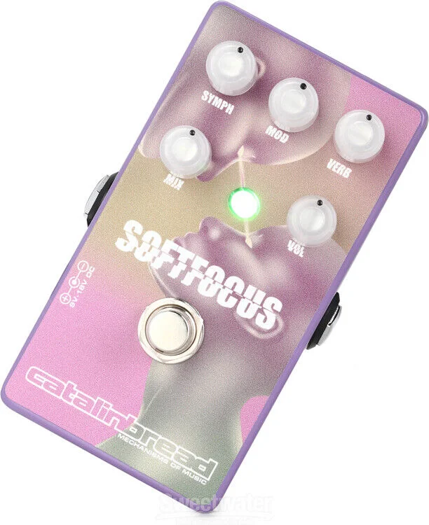  Catalinbread Soft Focus Shoegaze Reverb Pedal with Chorus, Modulation, and Octave-up - Shoegaze Purple, Sweetwater Exclusive