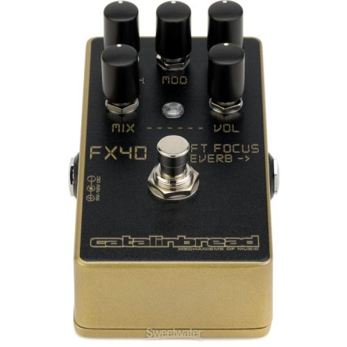  Catalinbread Soft Focus Shoegaze Reverb Pedal with Chorus, Modulation, and Octave-up - Gold