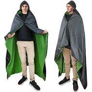 Catalonia Waterproof Blanket for Outdoors, Hooded Blanket Poncho Windproof, Warm, Wearable, Portable? for Stadium, Picnics, Sports Events, Camping, Yoga, Beach, Outdoor Adventure