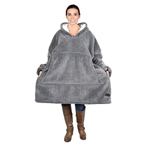  할로윈 용품Catalonia Oversized Hoodie Blanket Sweatshirt, Comfortable Sherpa Giant Pullover with Large Front Pocket for Adults Men Women Teenagers Wife Girlfriend