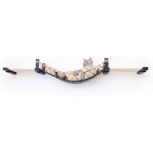  CatastrophiCreations The Cat Mod - Wall-Mounted Cat Bridge with Fabric Lounger for Cats