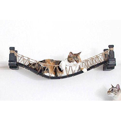  CatastrophiCreations The Cat Mod - Wall-Mounted Wooden Cat Bridge for Cats to Play and Lounge