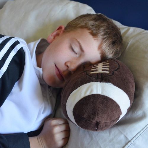  [아마존베스트]Catchstar Football Pillow Fluffy Plush Football Pillows Soft Stuffed Football Plush Pillow Durable Sports Football Shaped Pillows Toy Gift for Kids Boy Child Baby Room 10 Inches