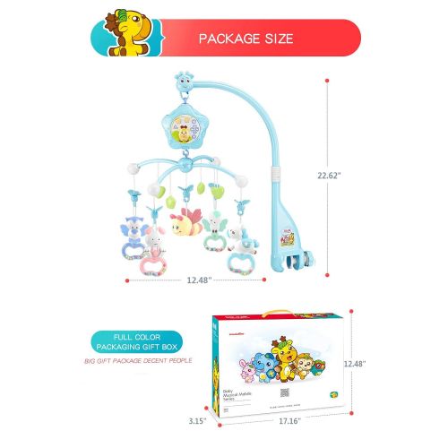  Caterbee caterbee Baby Crib Mobile for Pack and Play, Crib mobiles for boy kit with Lights and Music, Remote, Projector,Stand, Newborn Gift for Stroller Accessories. Materials:ABS+Plastic(B