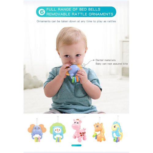  [아마존베스트]Baby Mobile for Crib, Crib Toys with Music and Lights, Remote, Stand, Holder, Carrier, lamp, Projector for Pack and Play. Crib Mobile for boy Kid kit, Materials:ABS+Plastic(Blue-Fo