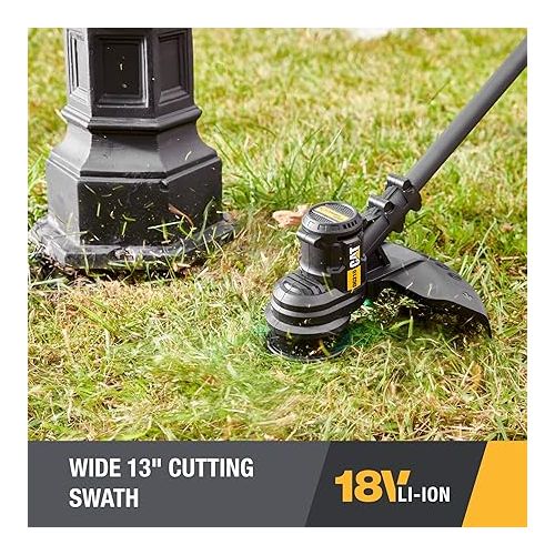  Cat DG210 18V Brushless 13” String Trimmer Cordless with Dual Line Bump Feed, Edger with Anti-Vibration Design, Easy Storage Weed Trimmer - Battery & Charger Included