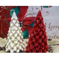 Catfishcreekcandles Beeswax White Holly Berry Christmas Tree Candle