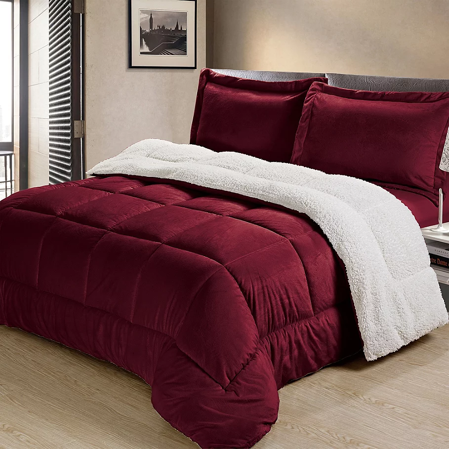  Sherpa Down Alternative Comforter Set