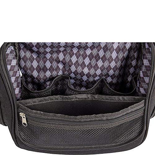  Cathy's Concepts Cathys Concepts Personalized Men’s Waxed Canvas and Leather Hanging Toiletry Bag