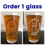 /Order (1) CatsOnTap #BeerCat 16 oz Pint Glass