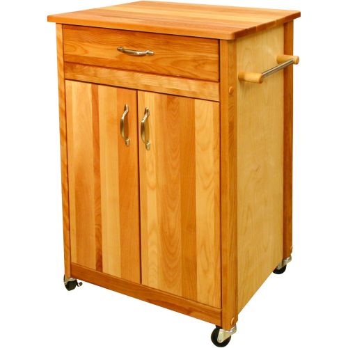  Catskill Craftsmen Butcher Block Cart with Flat Doors